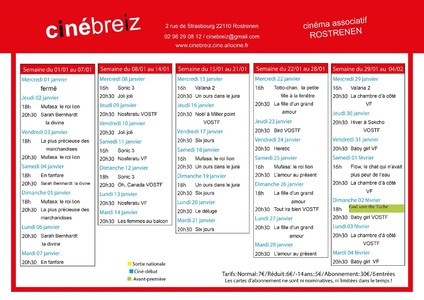 Cinébreiz | Programme de Janvier