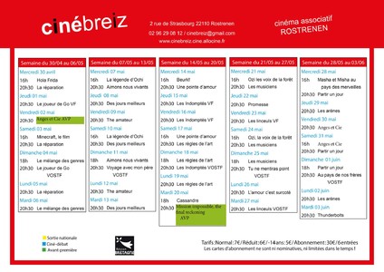 Cinébreiz | Programme de Mai
