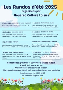 Les Randos d&#039;Été avec Gouarec Culture Loisirs
